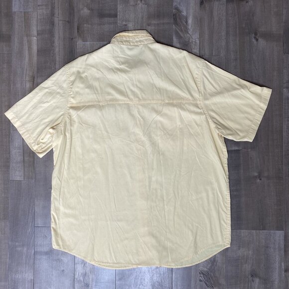 Coleman Short Sleeve Shirt Mens XL Outdoors Hiking Fishing Vented Yellow - Picture 3 of 7
